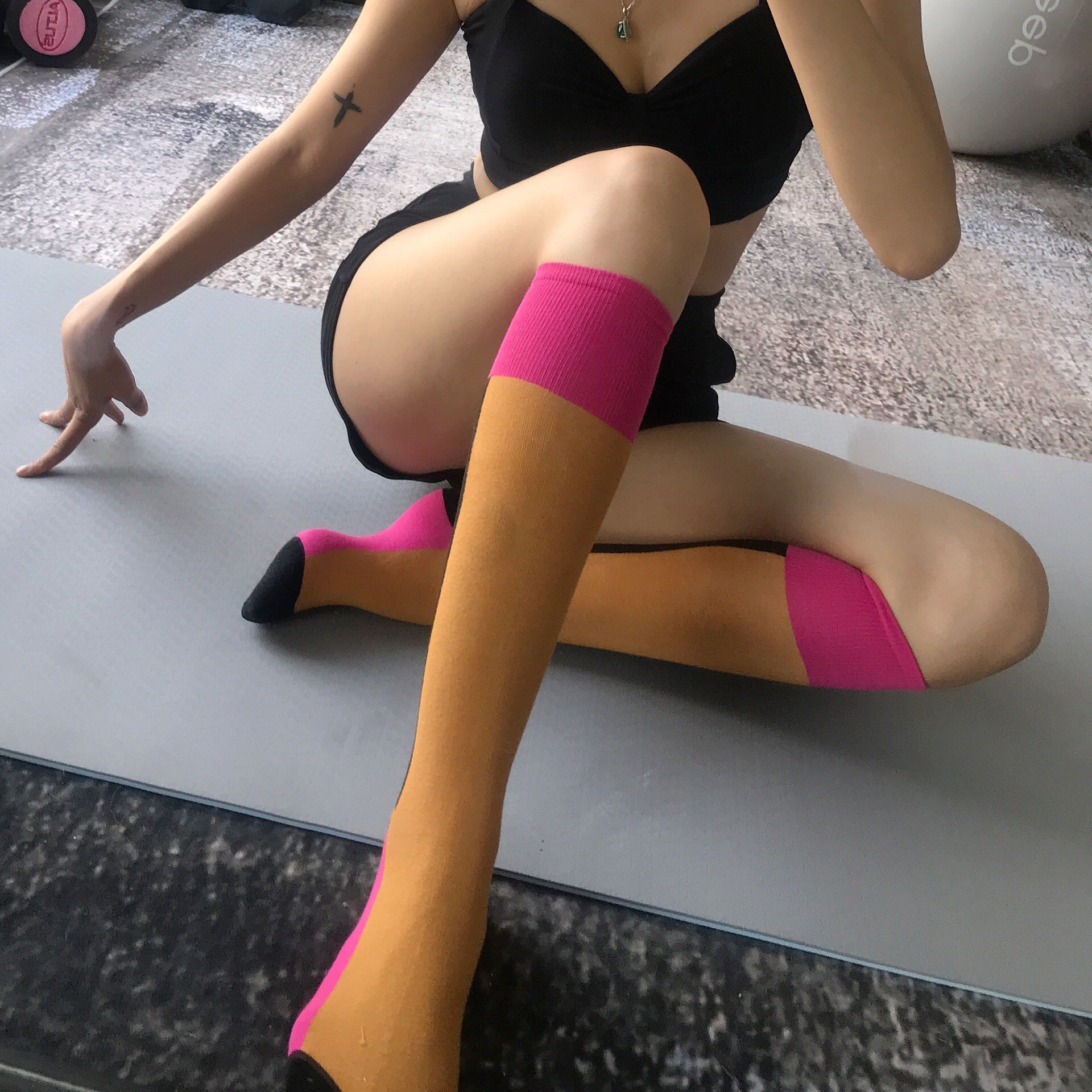 Knee-Length Fitness Cheerleading Yoga Running Socks