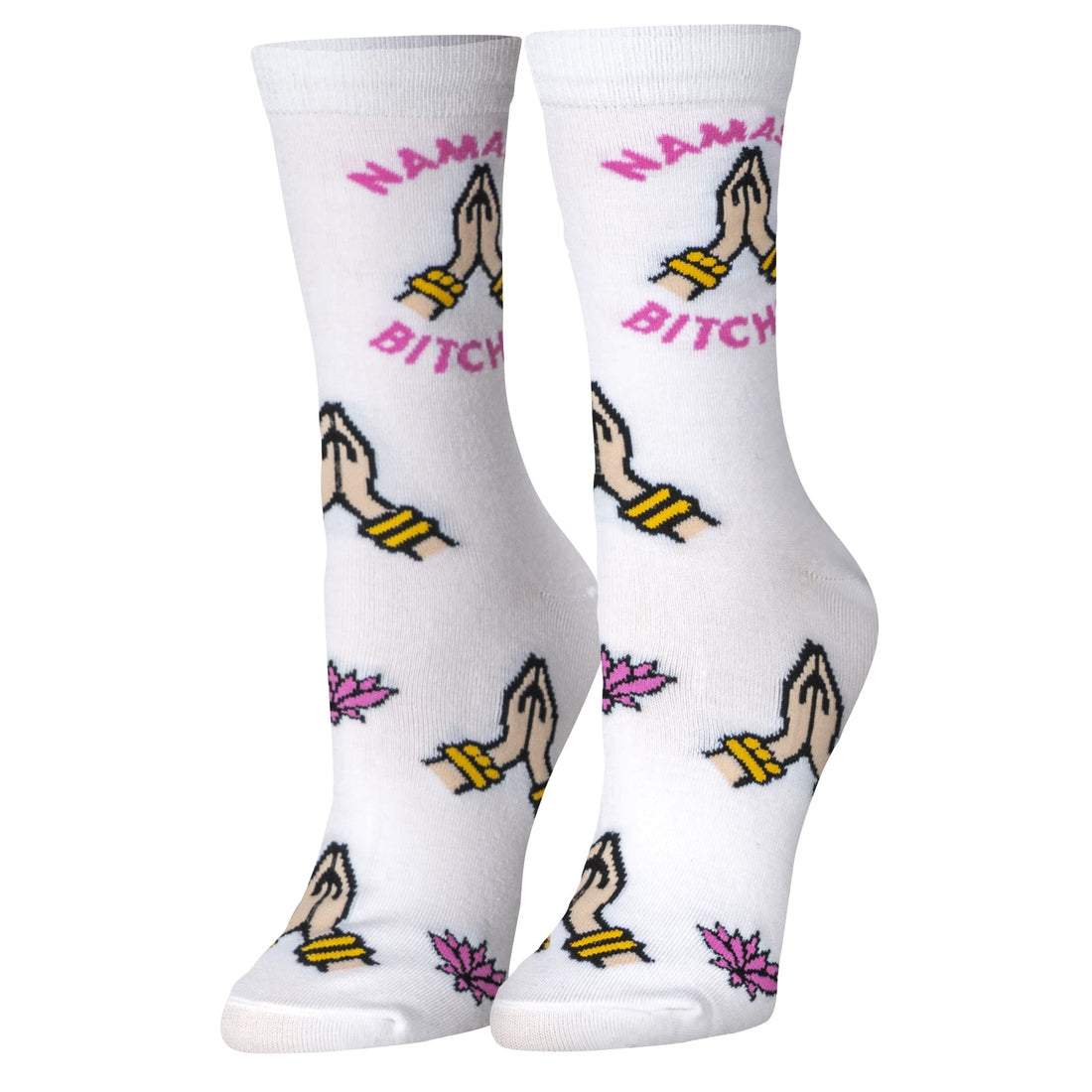 Crazy Socks Cute Yoga Namaste Bitches Womens Socks Fun Colorful Print