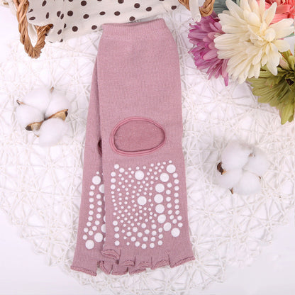 Non-slip Solid Color Five-finger Yoga Socks