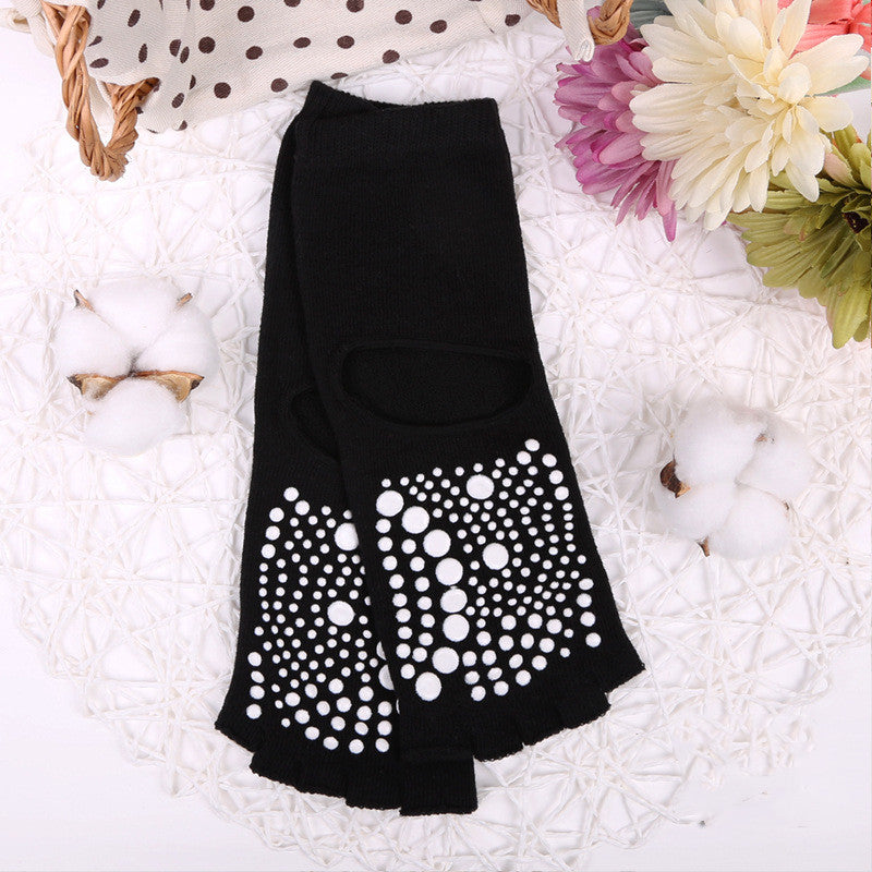 Non-slip Solid Color Five-finger Yoga Socks