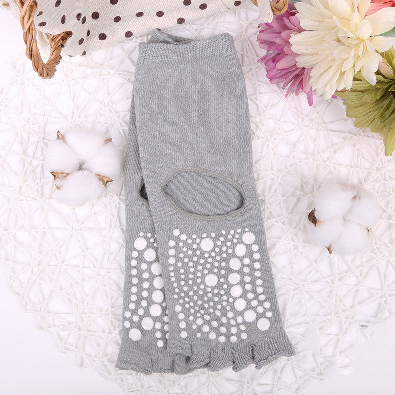 Non-slip Solid Color Five-finger Yoga Socks