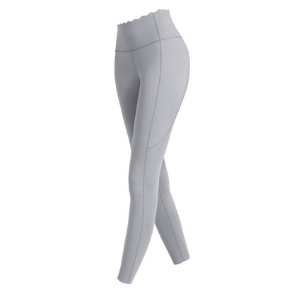 Lace High Waist Nude Yoga Pants for Women