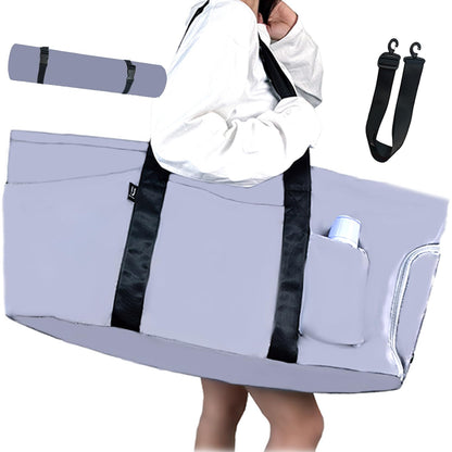 Uhawi Yoga Mat Bag with Shoes compartment &amp; Wet Compartment &amp; shoulder bag &amp;crossbody yoga bag large yoga bag with Yoga Mat Holder Yoga Bag with Adjustable Mat Strap for Women Men (gray)